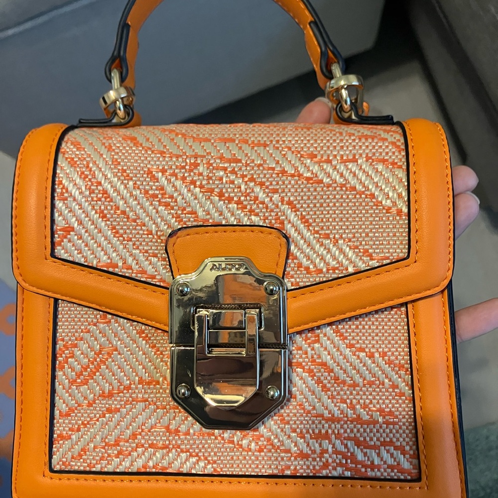 ALDO Orange and Cream Women's Bag
